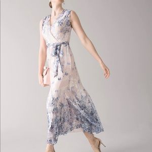 SOLD - Sleeveless Burnout Godet Midi-Dress